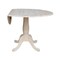 International Concepts Round 42 in Rd Dual Drop Leaf Pedestal Table, 29.5 inH, Unfinished, Ready to Finish, 42 in W, 42 in L K-42DPT - alternate 3